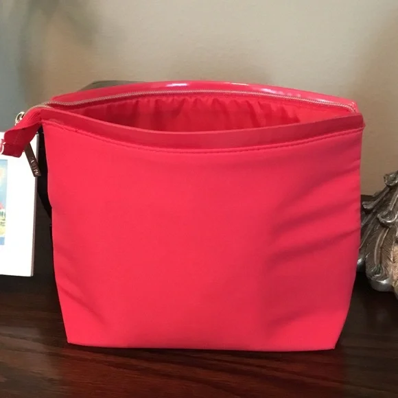 Lancome Red Cosmetic Bag with Eiffel Tower Accent - Picture 4 of 7